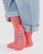 Baggu - Ribbed Sock | Watermelon Pink