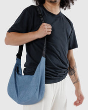 Baggu - Medium Nylon Crescent Bag | Digital Denim