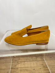 Clergerie Mustard Suede "Olympia" Loafer (39.5)