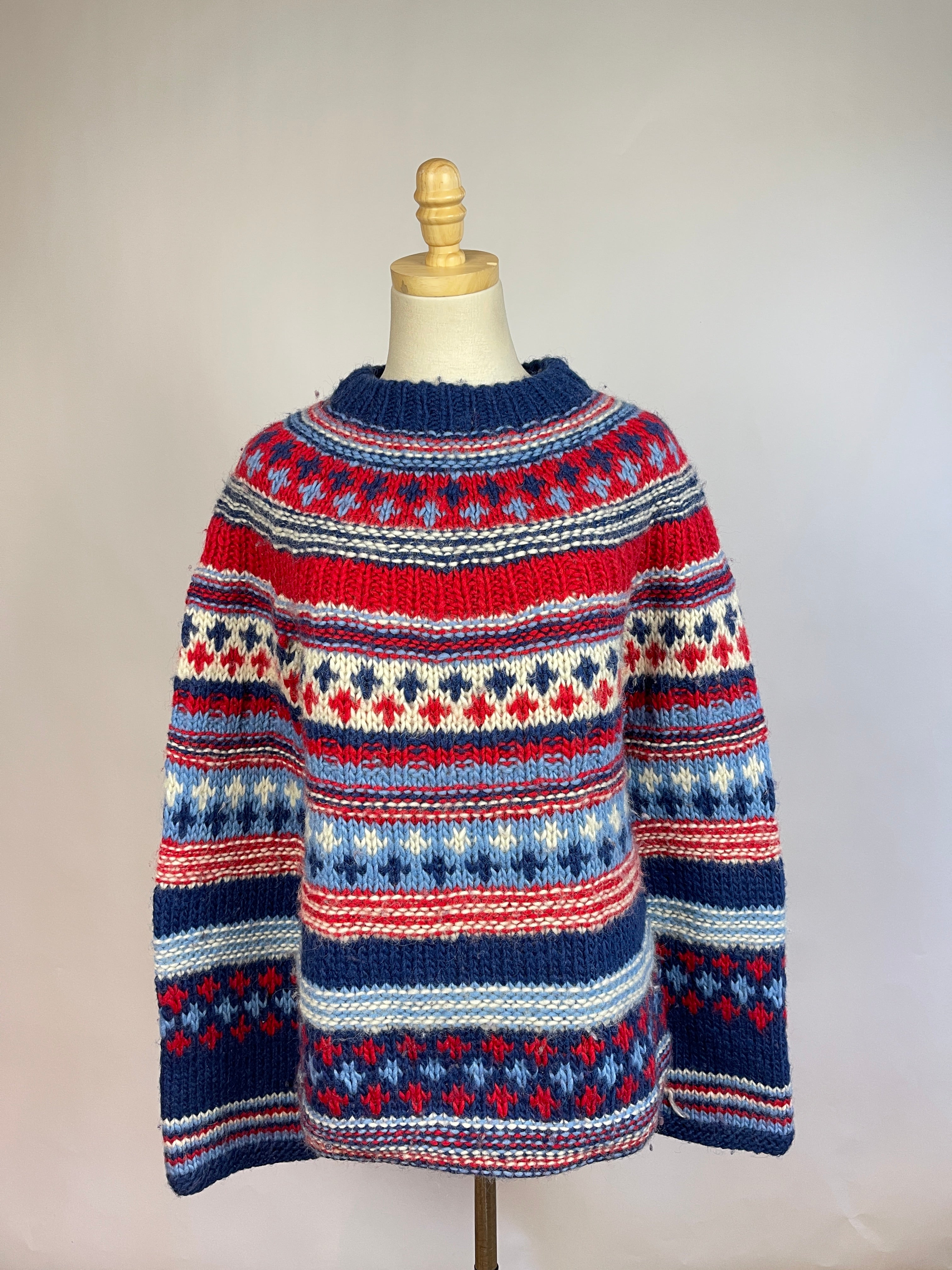 Vintage Wool Nordic Sweater (M)