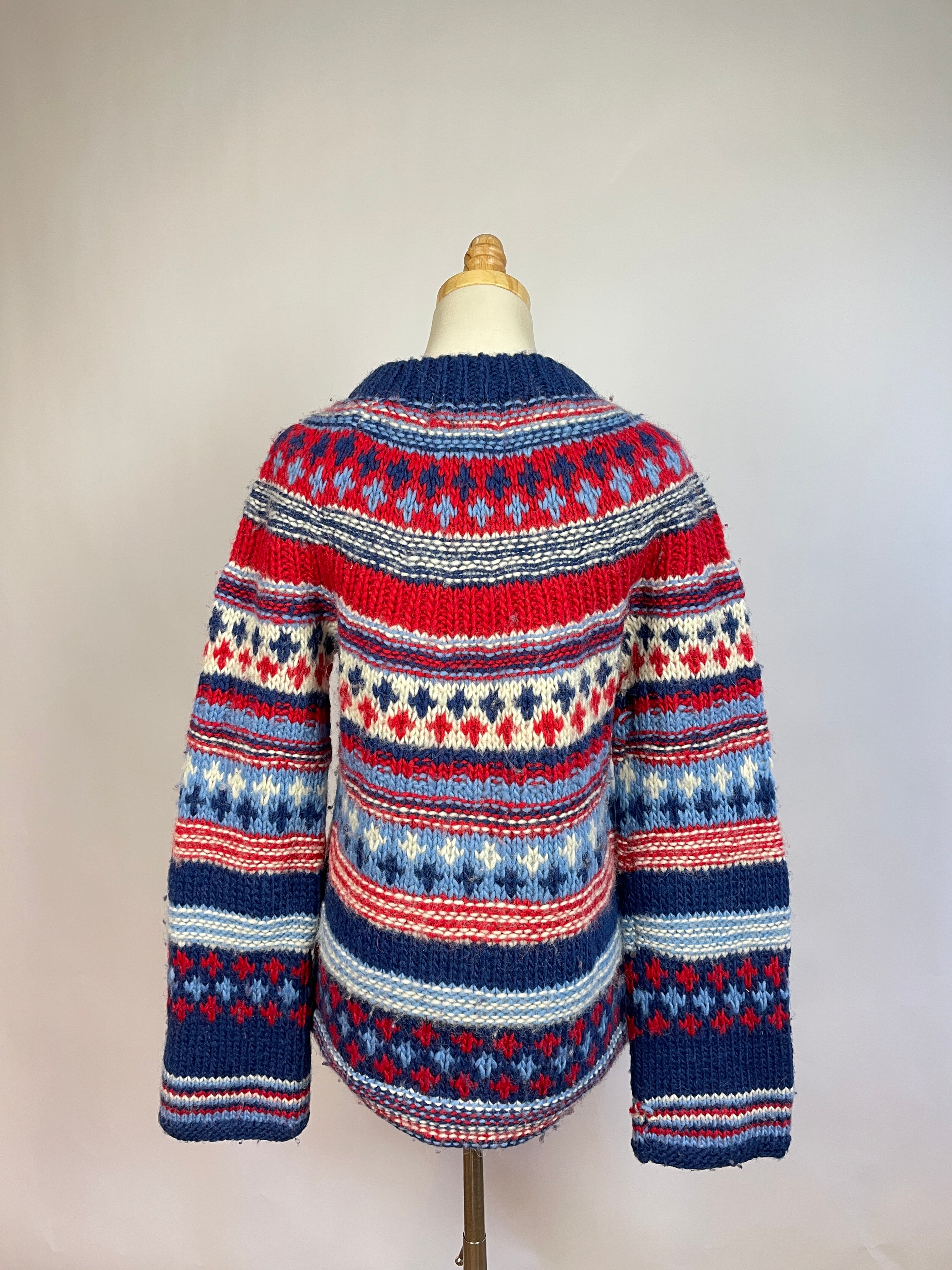 Vintage Wool Nordic Sweater (M)