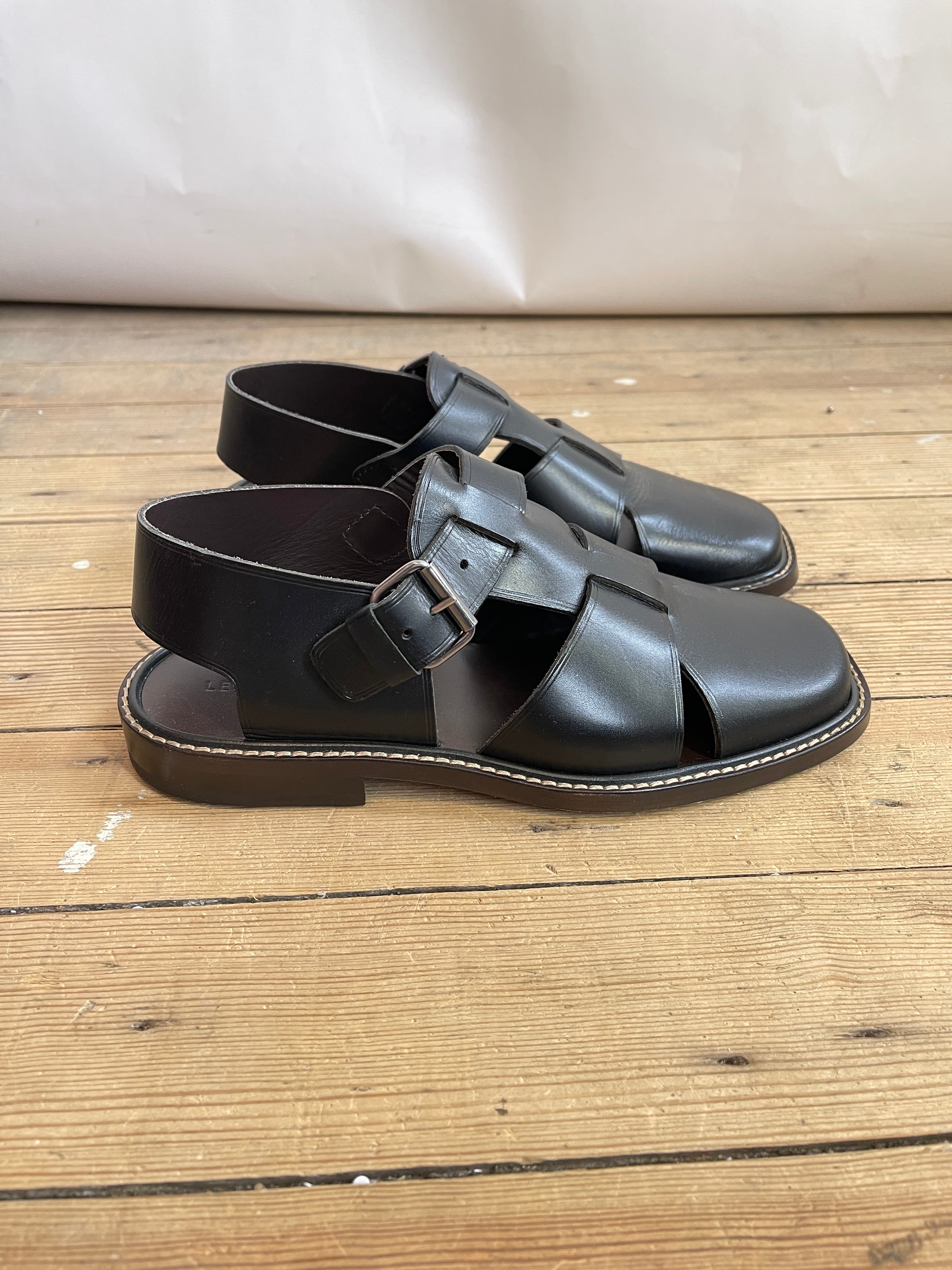 Lemaire Fisherman Leather Sandals (39)