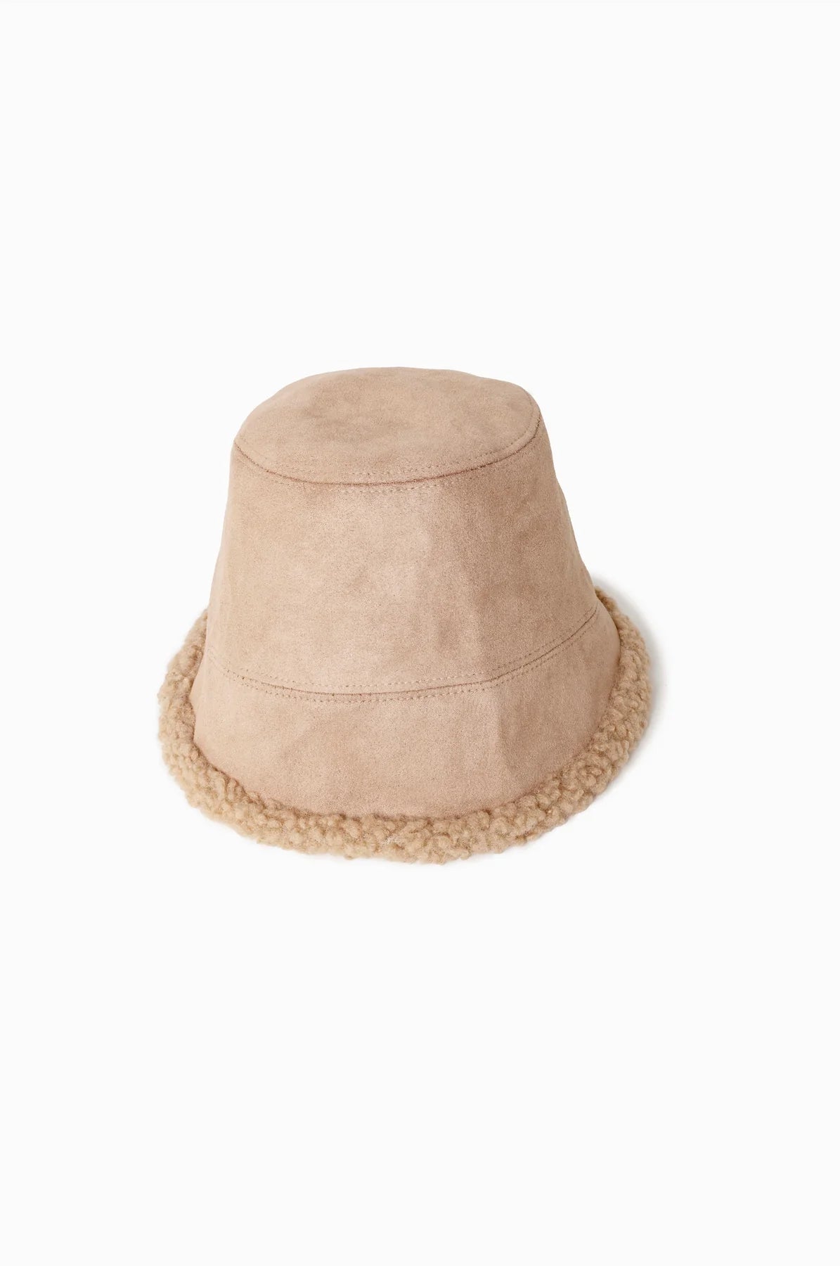 Faux Suede Fisherman Reversible Hat | Camel