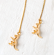 Peter and June - Dino-mite T Rex Earring | Gold