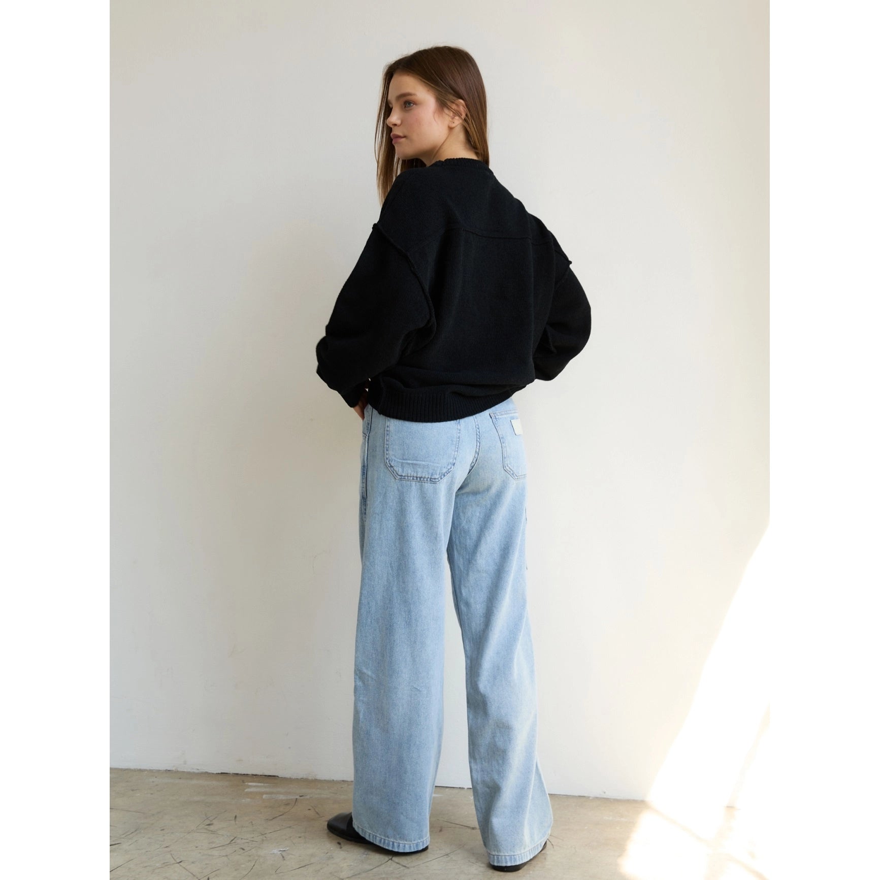 Blank Lab - Drop Shoulder Sweater Top | Black