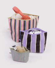 Baggu - Go Pouch Set | Candy Shop Stripes