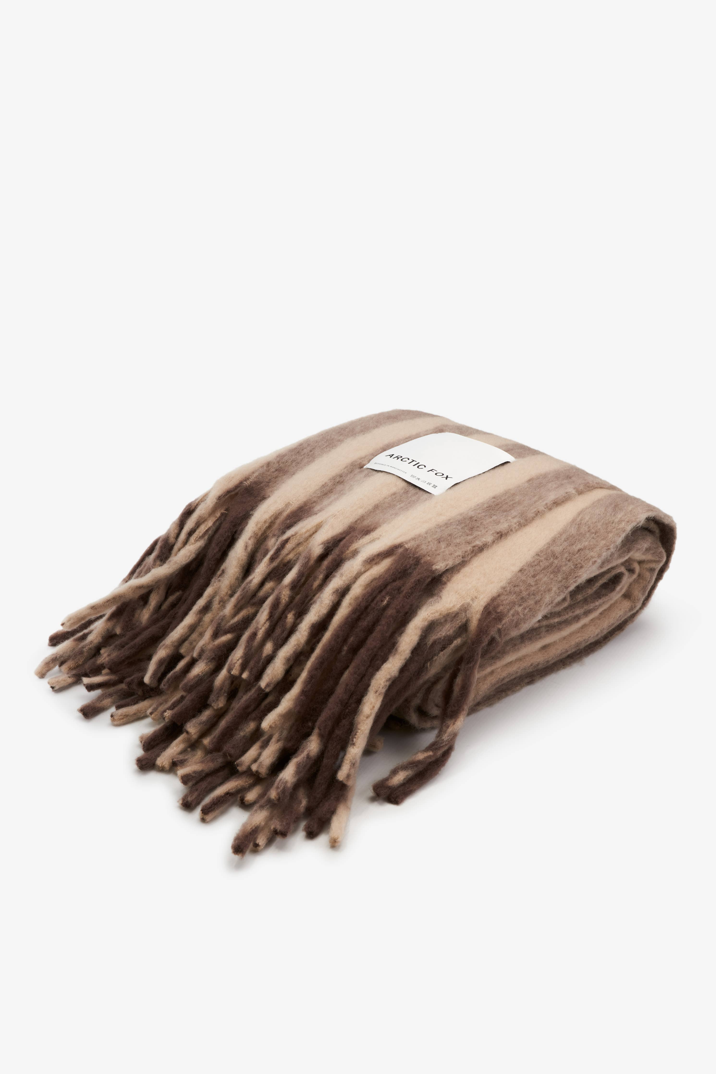 Arctic Fox & Co. - The Wool Stripe Throw | Burnt Umber Stripe