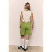 Blank Lab - Collar Contrast Vest | Ivory & Green