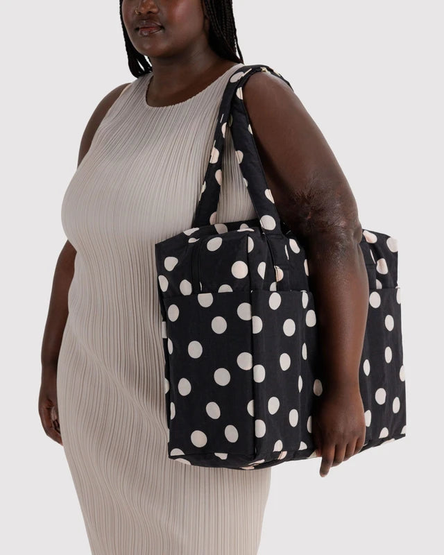 Baggu - Cloud Carry-on | Black and Cream Polka Dot
