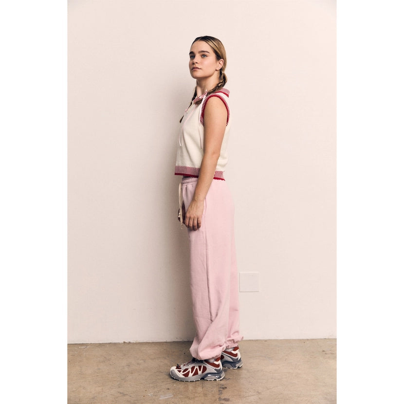 Blank Lab - Collar Contrast Vest | Ivory & Red