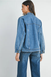 Just Black Denim - Oversized Jacket | Medium Denim