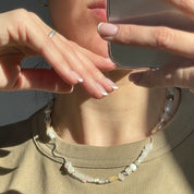 Sea + Pattern - Mixed Media Necklace