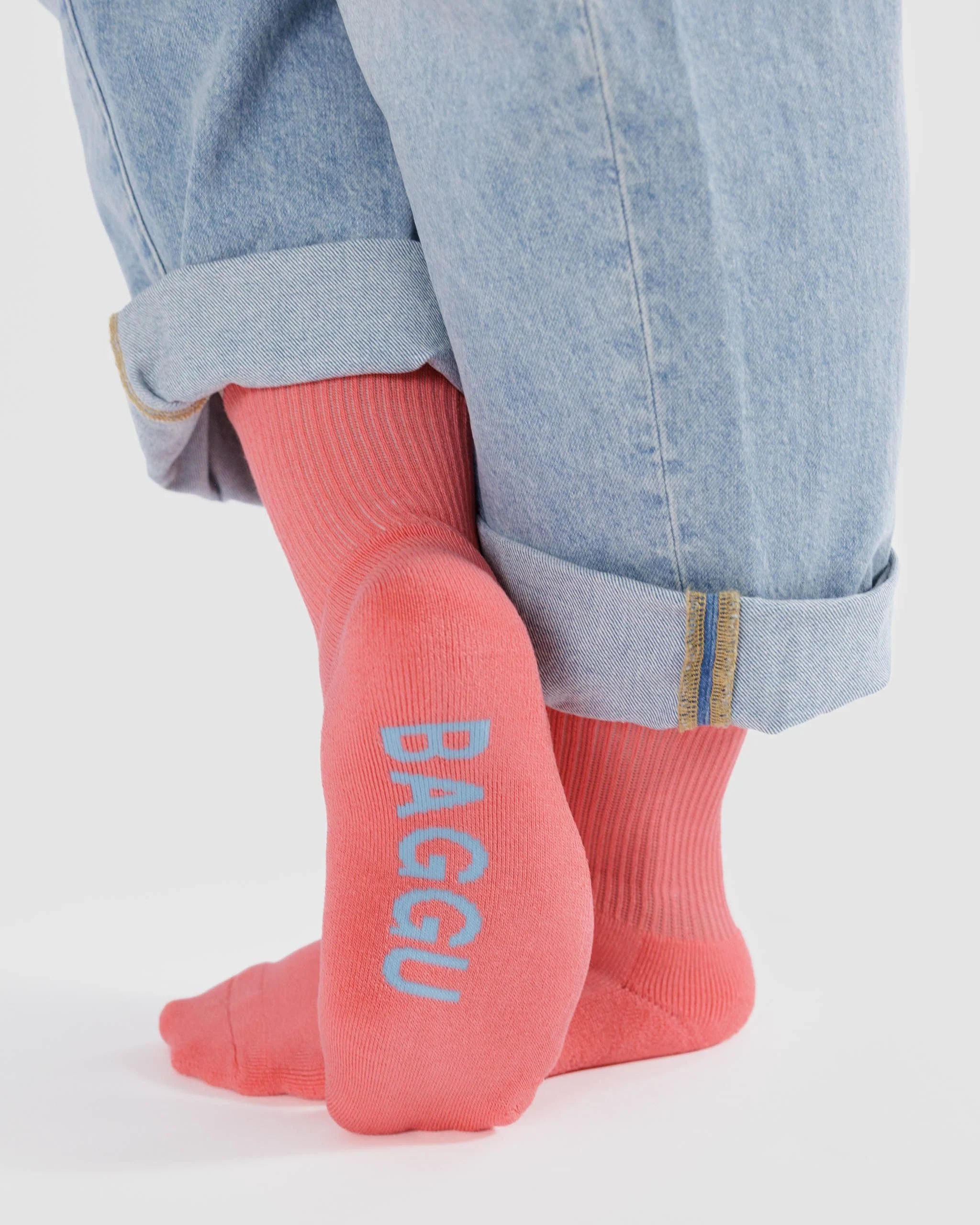 Baggu - Ribbed Sock | Watermelon Pink