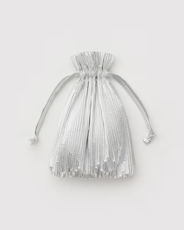 Baggu - Pleated Baggu | Chrome Metallic