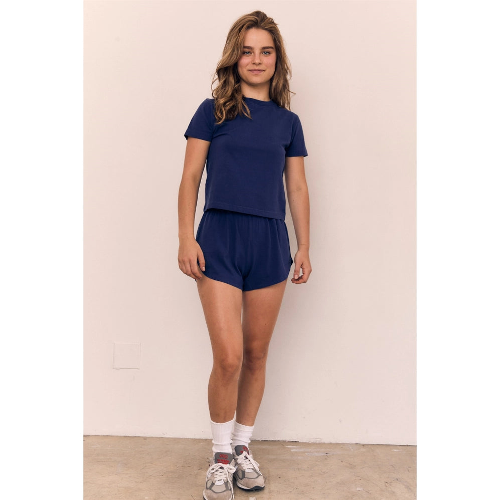 Blank Lab - The Cropped Tee | Navy