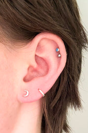 Made Community - CZ Moon Studs