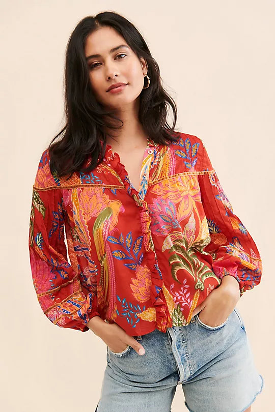 FARM Rio Mystic Bush Blouse (XS)
