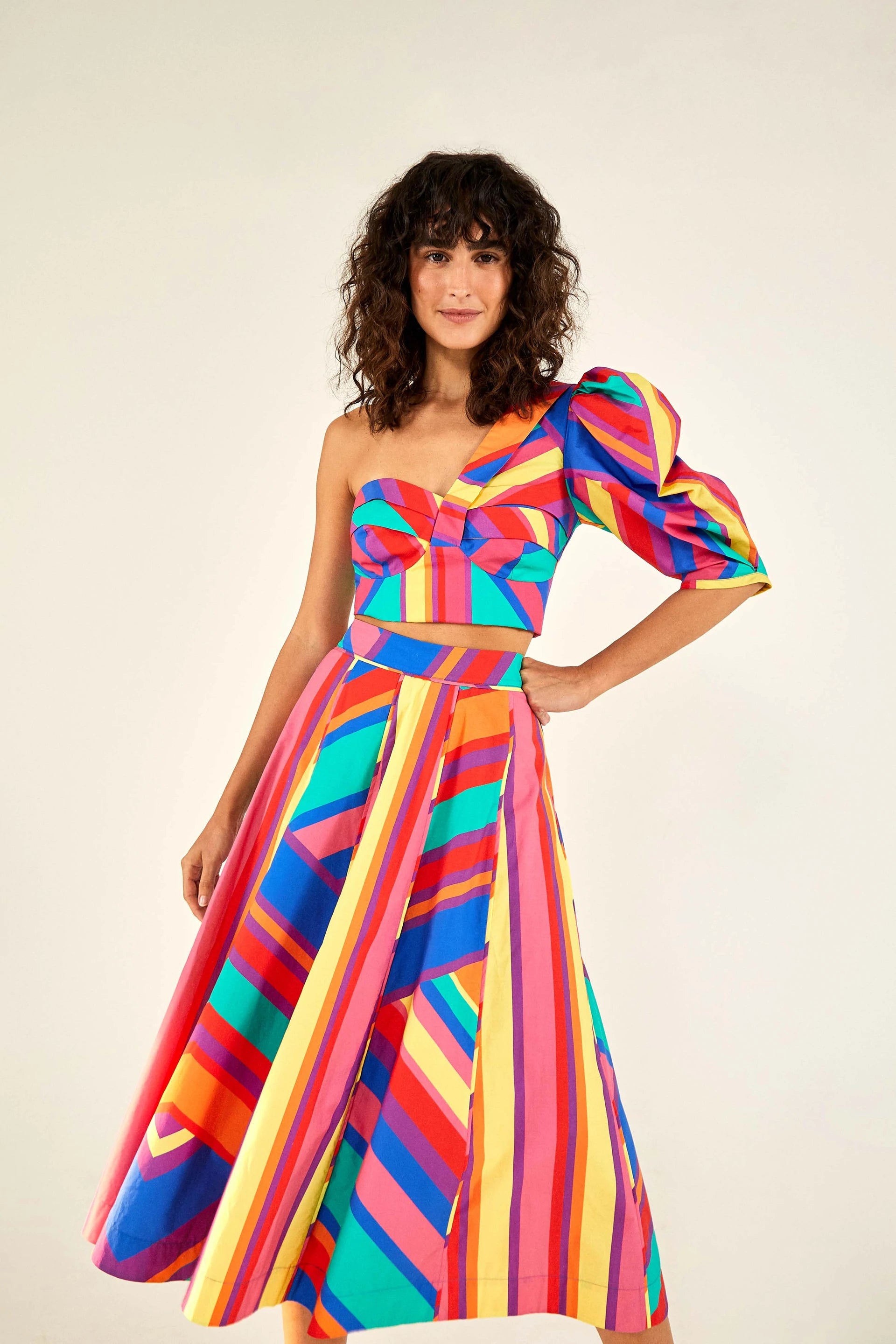 Farm Rio Rainbow Bruna Stripes Set (XS)