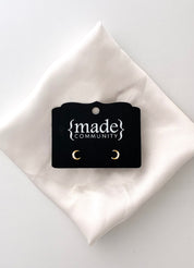 Made Community - CZ Moon Studs