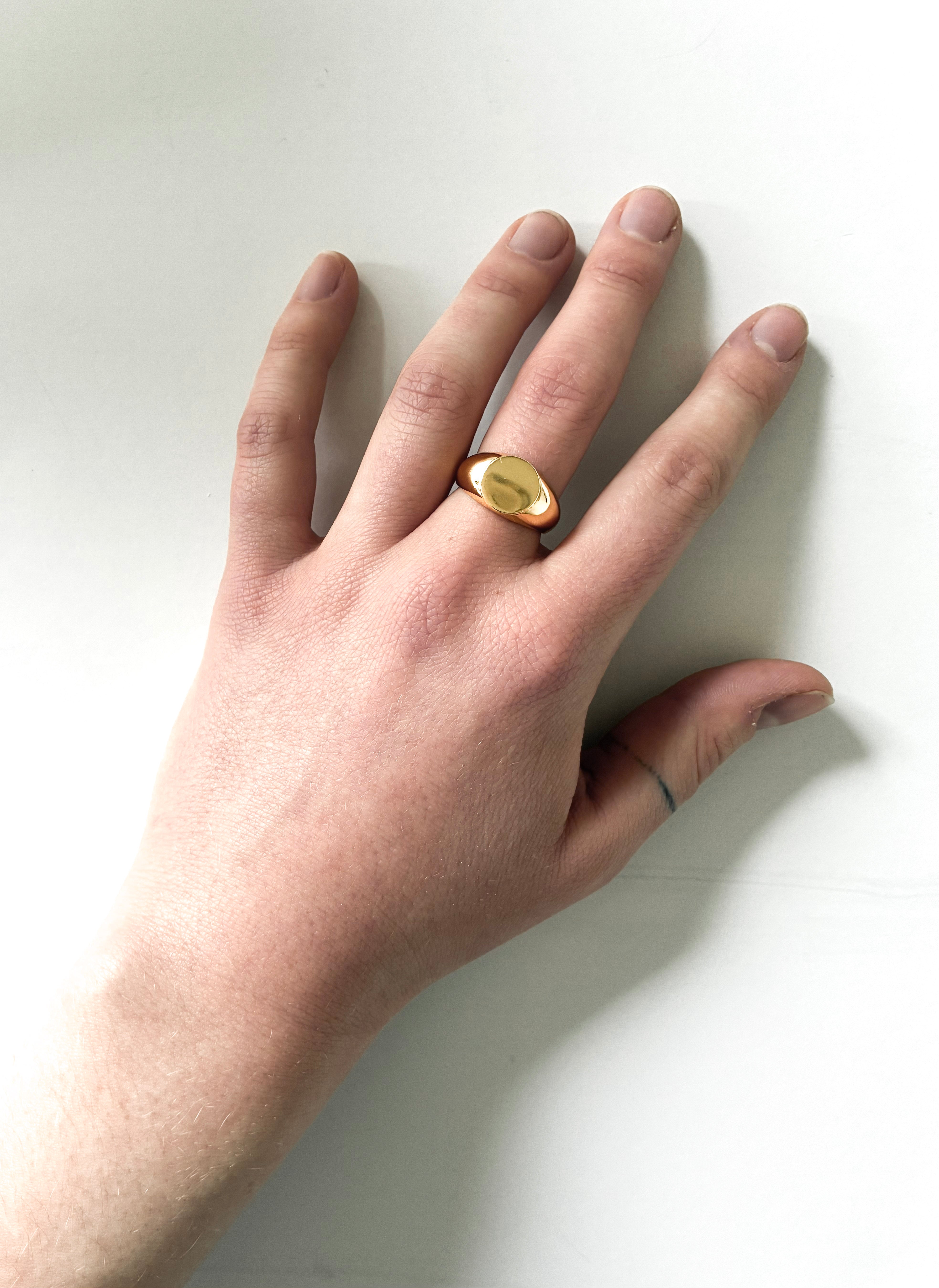 Made Community - Waterproof Gold Plate Signet Ring
