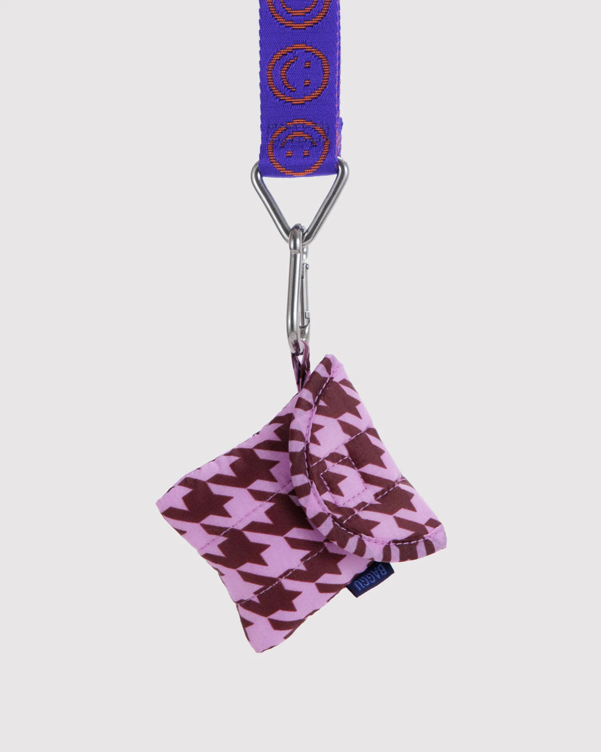 Baggu - Puffy Earbuds Case | Pink Houndstooth