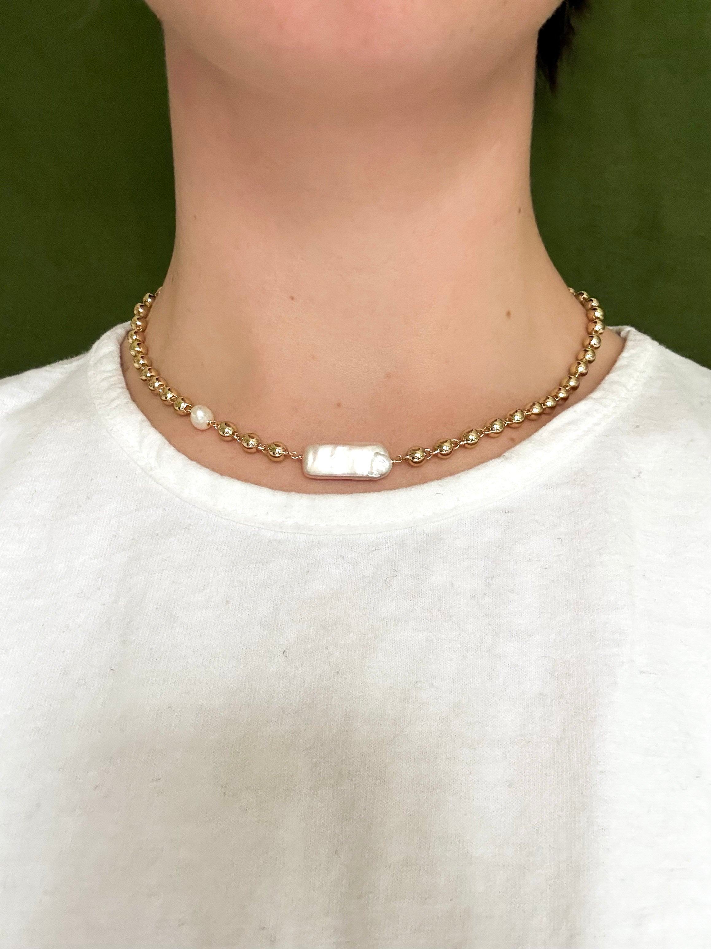 Made Community - Chunky Pearl Layers Necklace