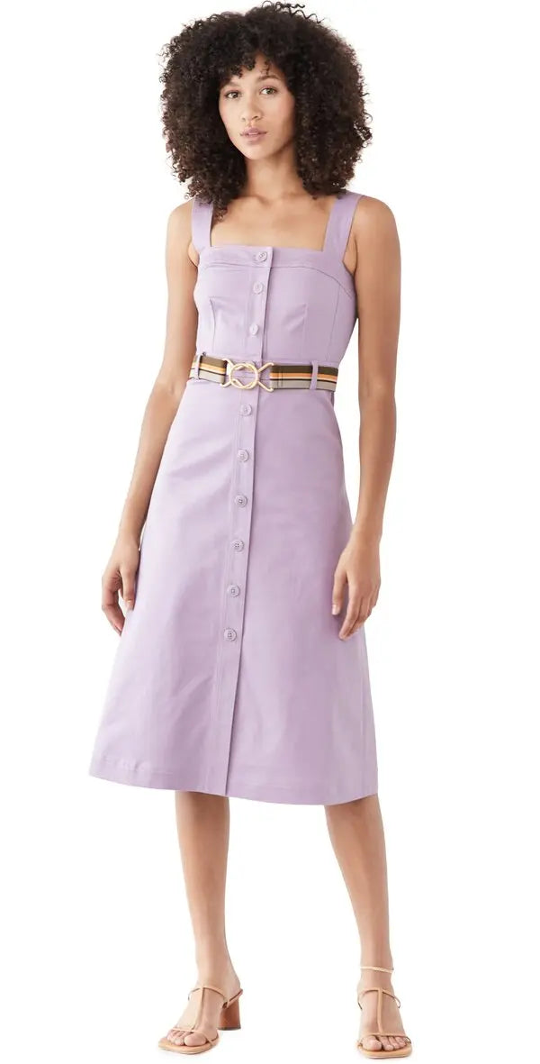 Tory Burch Button Front Sundress in Spring Hydrangea (8/M)