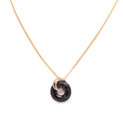 Michelle Starbuck - Vintage Glass Deco Ring Necklace | Black