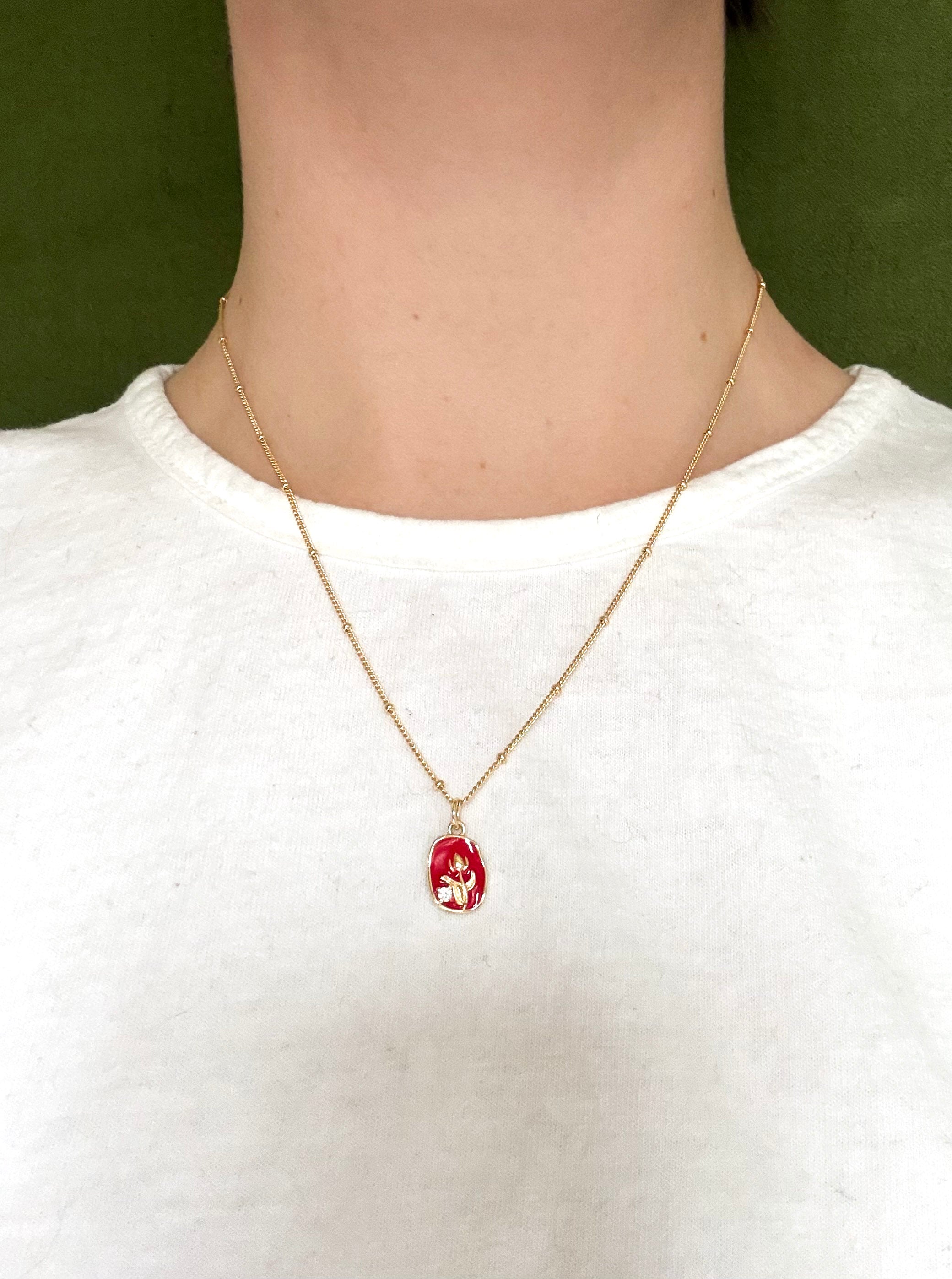 Made Community - Vintage Days Enamel Flower Charm Necklace