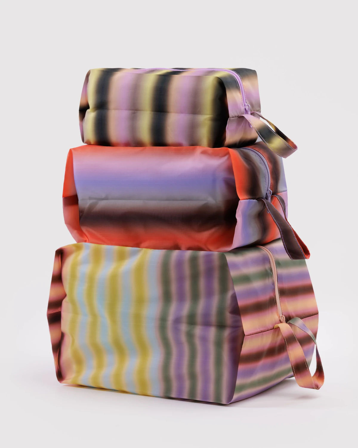 Baggu - 3D Zip Set | Gradient Stripes