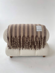 Arctic Fox & Co. - The Wool Stripe Throw | Burnt Umber Stripe