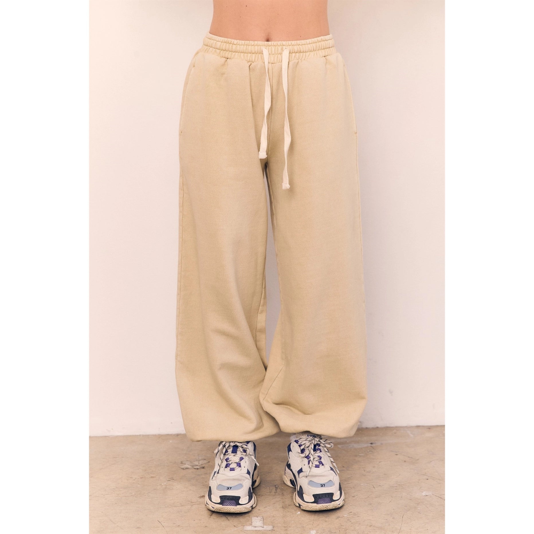 Blank Lab - Cotton Terry Wide Jogger Pants | Tendril