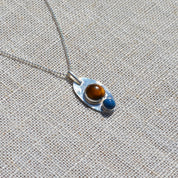 Gem & Blue -  Tiger's Eye & Lapis Pendant
