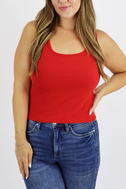 Alexander Jane - The Micro Ribbed Tank | Cherry