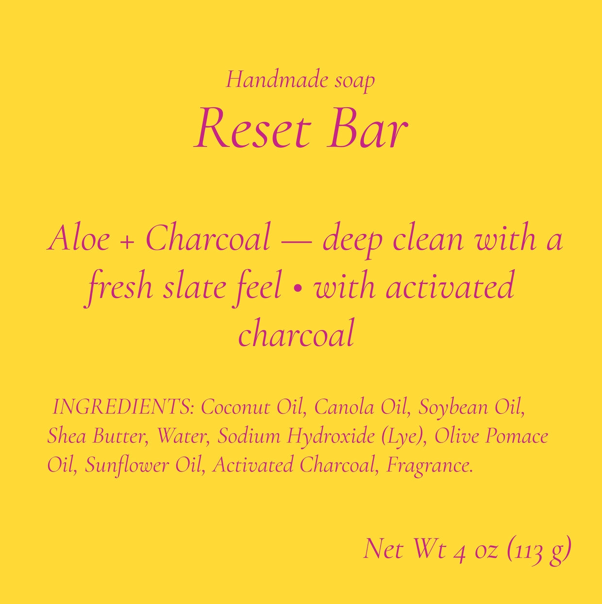 SloGlo - Reset Bar Soap | Aloe + Charcoal