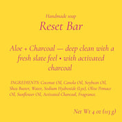 SloGlo - Reset Bar Soap | Aloe + Charcoal