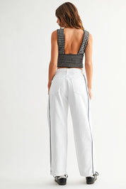 Just Black Denim - Barrel Jean Twist | White