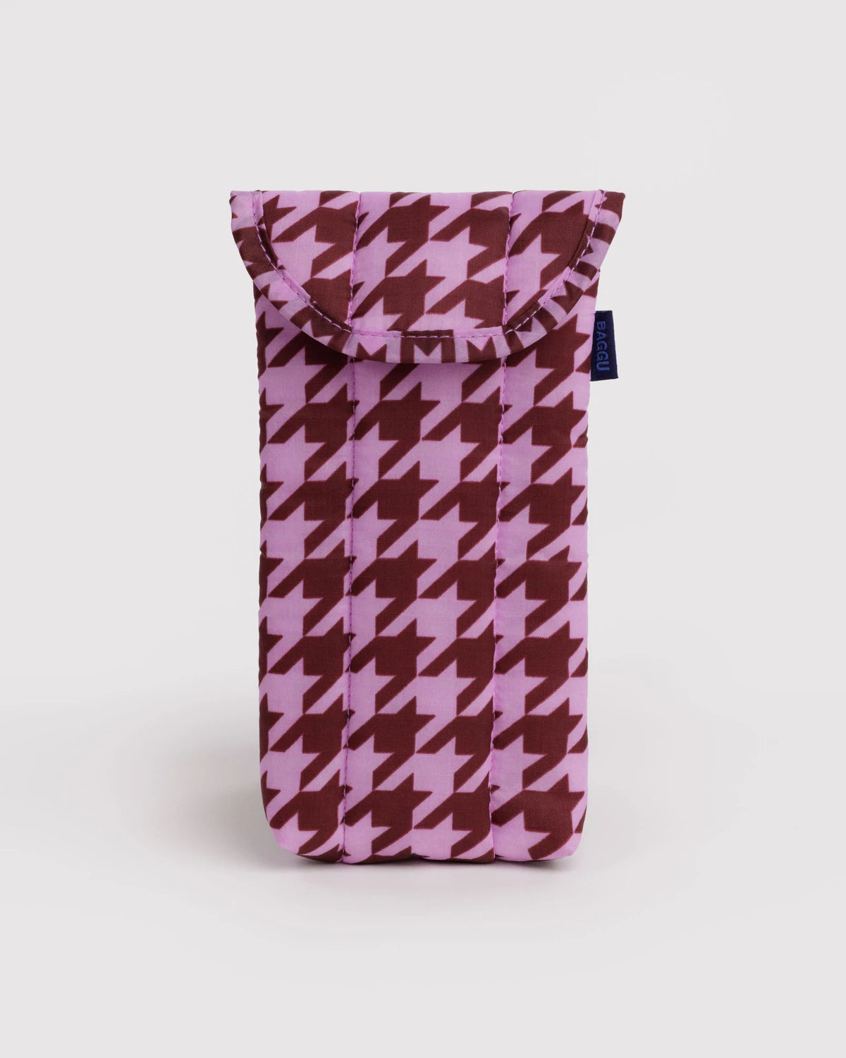 Baggu - Puffy Glasses Sleeve | Pink Houndstooth