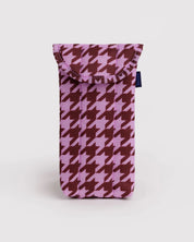 Baggu - Puffy Glasses Sleeve | Pink Houndstooth