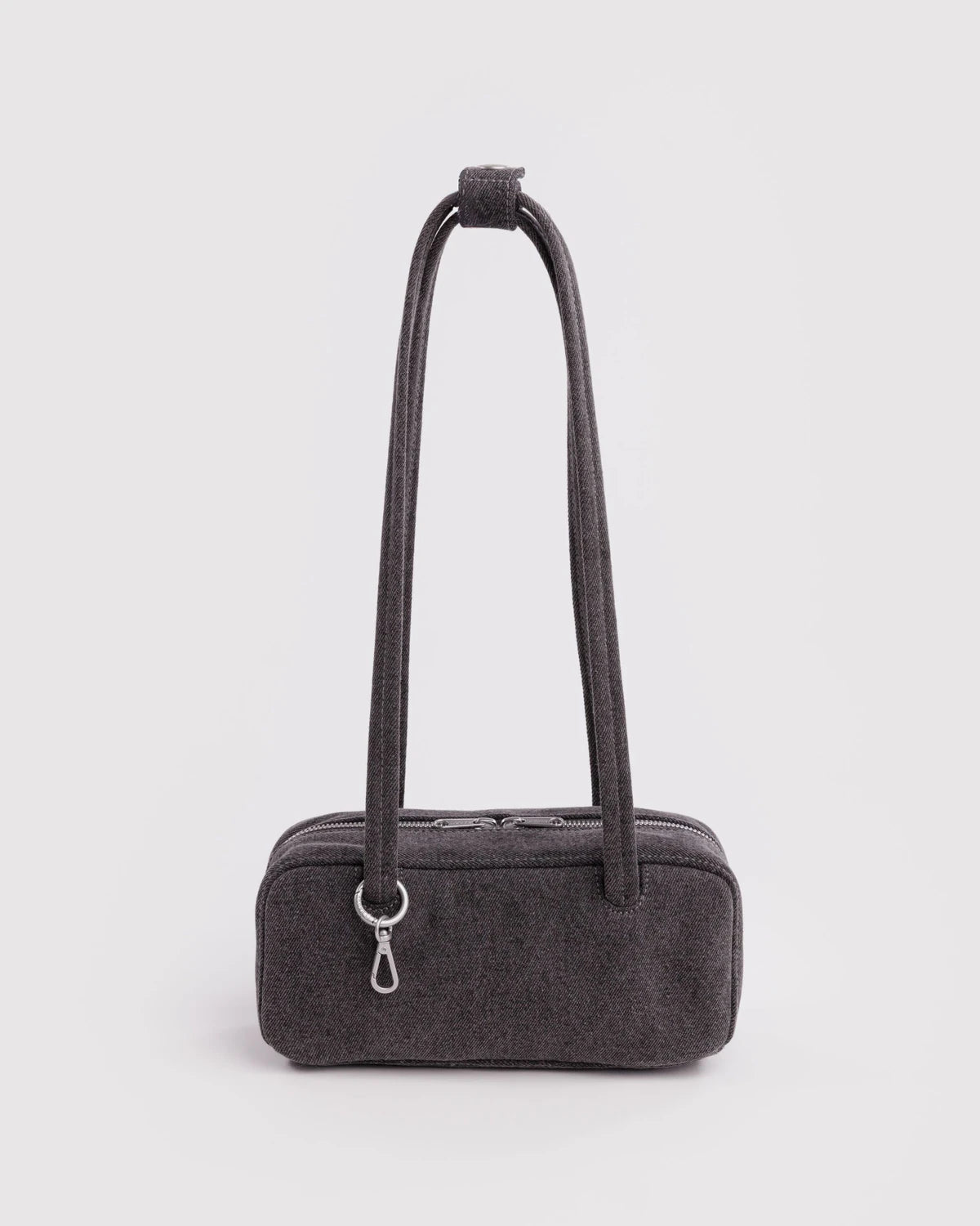 Baggu - Small Denim Bowler Bag | Washed Black Denim