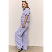 Blank Lab - Organic Cotton Terry Half Sleeve Crewneck | Lavender