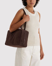 Baggu - Medium Nylon Bowler Bag | Coffee