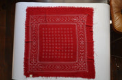 Eco Raw Studio - Classic Print Naturally Dyed Bandana | Poppy Red with White Ink