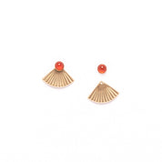 Michelle Starbuck - Carnelian Mini Pleat Jacket Earrings