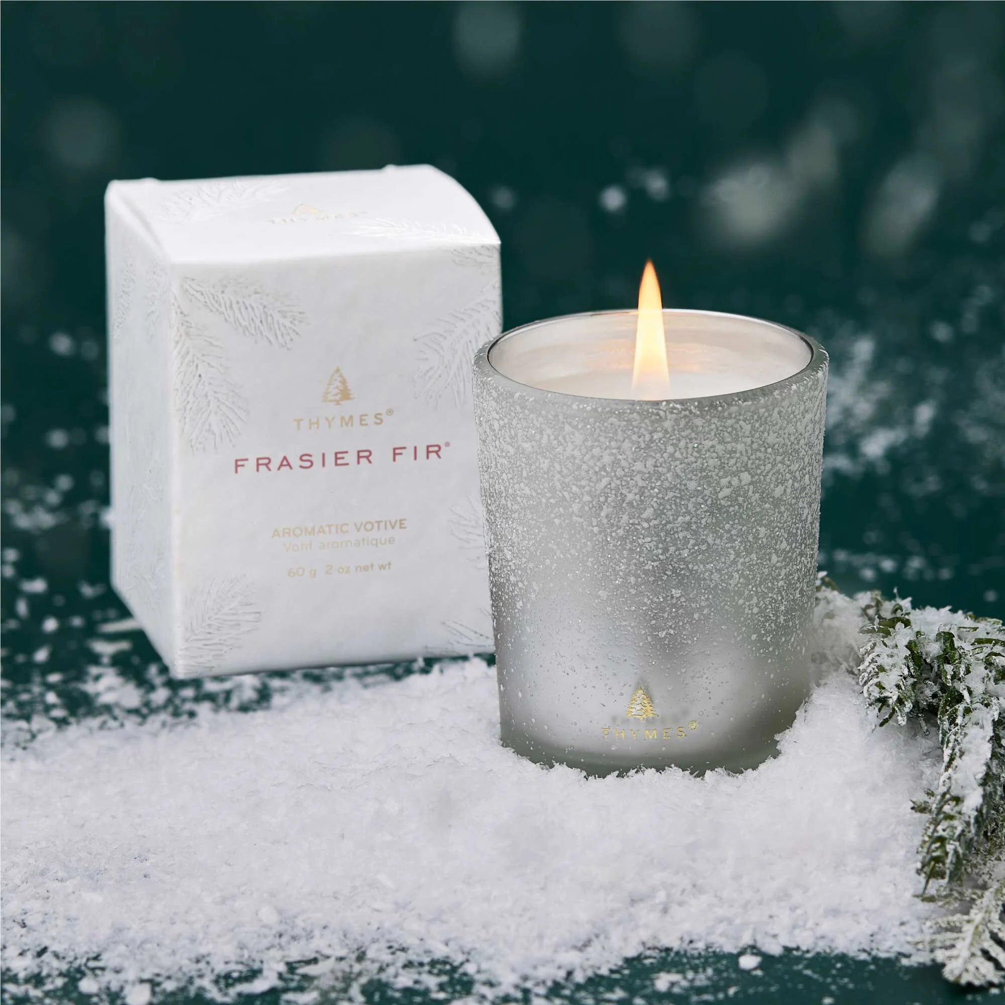 Frasier Fir - Flocked Candle | Votive