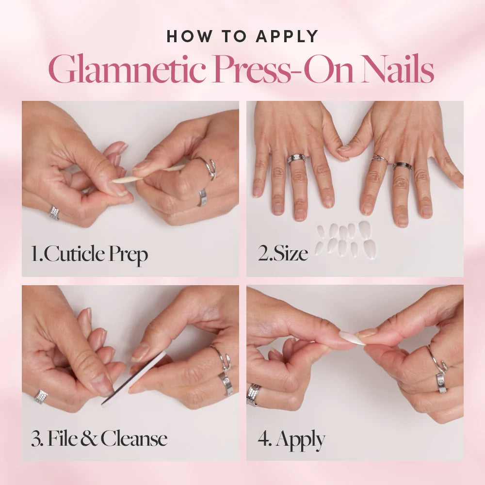 Glamnetic - Bubble Gum Glaze Short Almond Nails