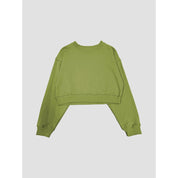 Blank Lab - Organic Cotton Cropped Crewneck Sweatshirt | Peridot