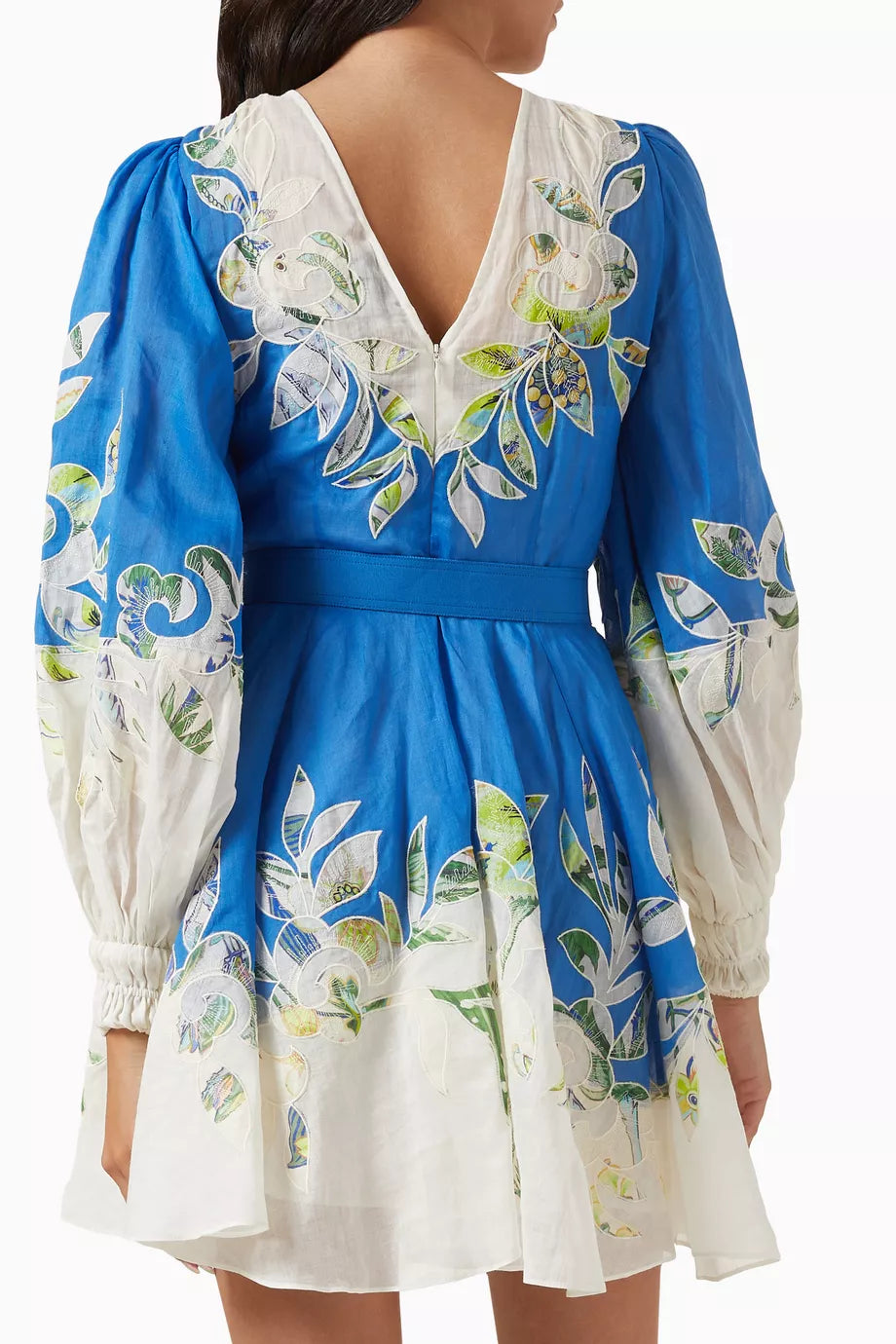 Alemais Rita Embroidered Mini Dress (6/M)