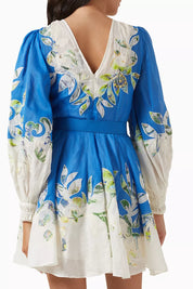 Alemais Rita Embroidered Mini Dress (6/M)