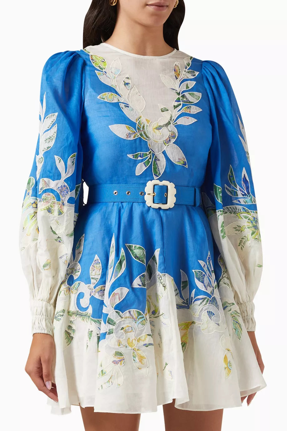 Alemais Rita Embroidered Mini Dress (6/M)